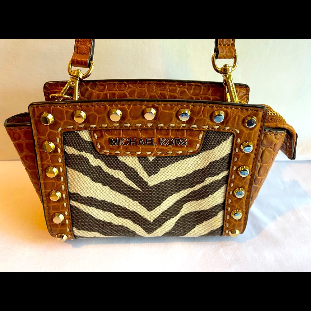 Michael Kors Small Zebra Print Canvas And Leather… - image 3